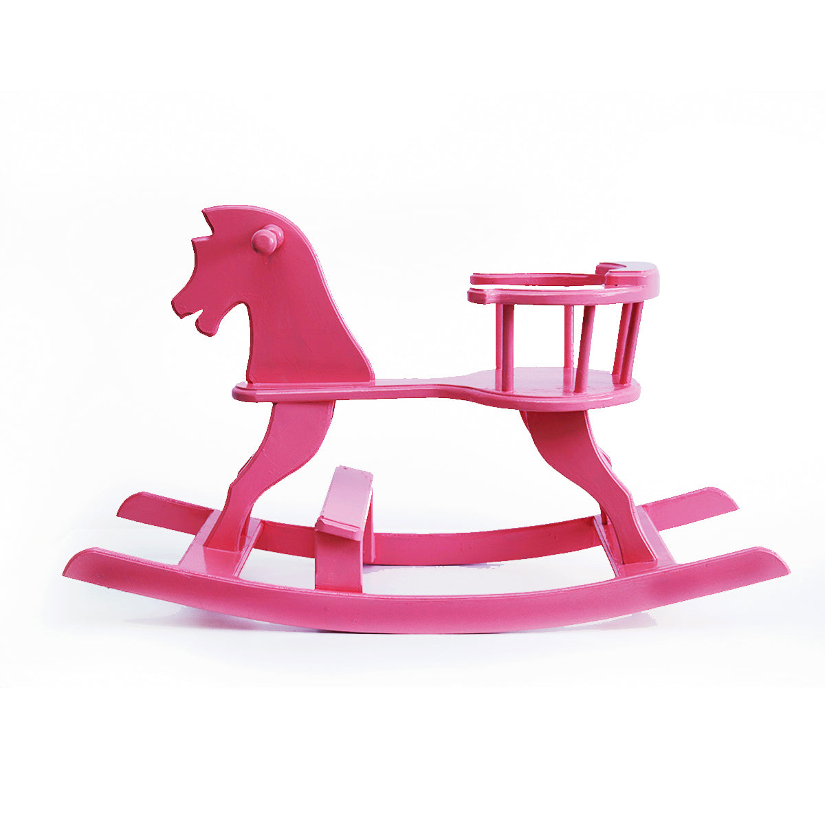 Pink Wooden Rocking Horse