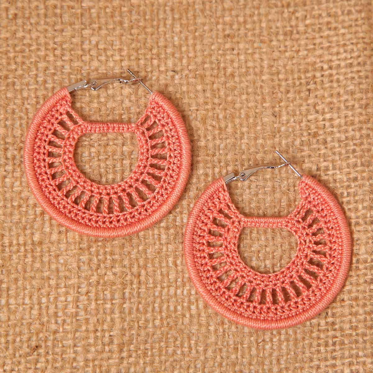 Blush Tones Hoop Earrings