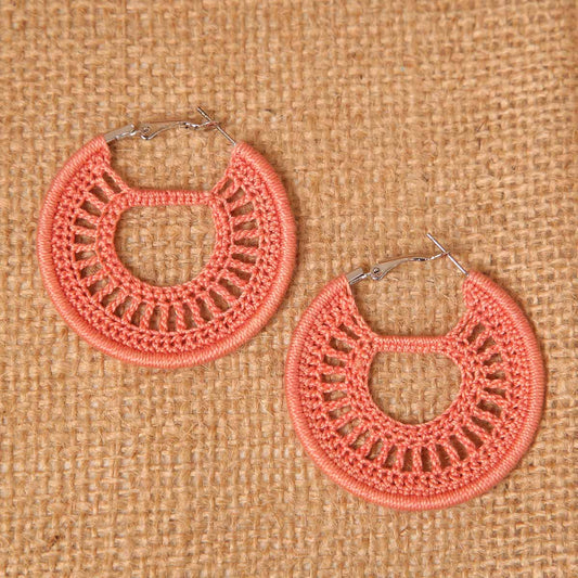 Blush Tones Hoop Earrings
