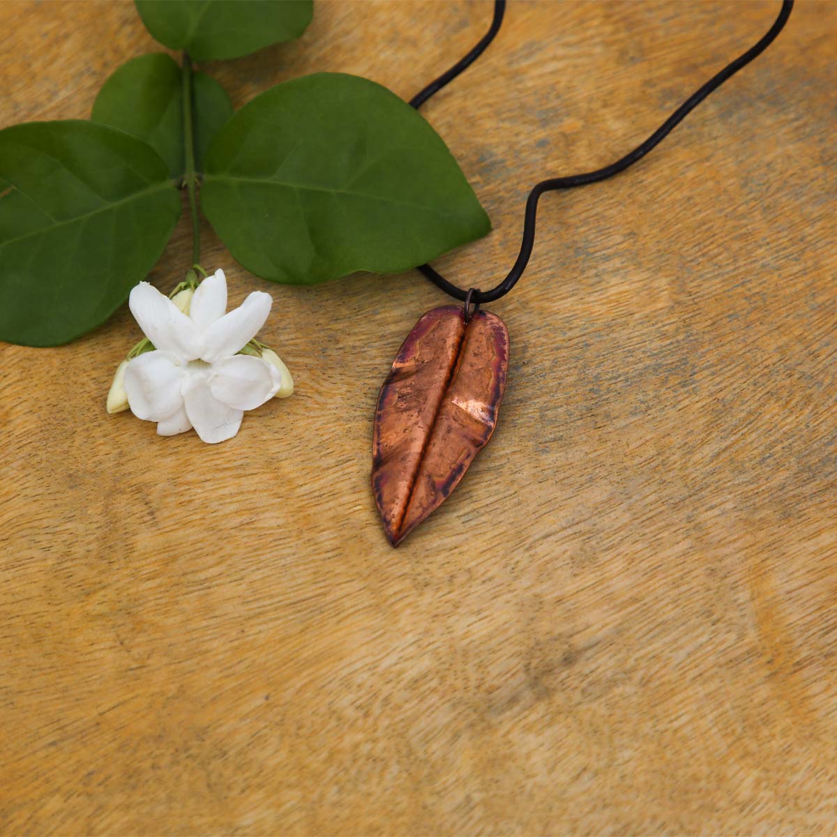 Copper Leaf Necklace