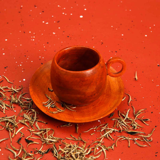 Wooden Tea Cup &amp; Saucer