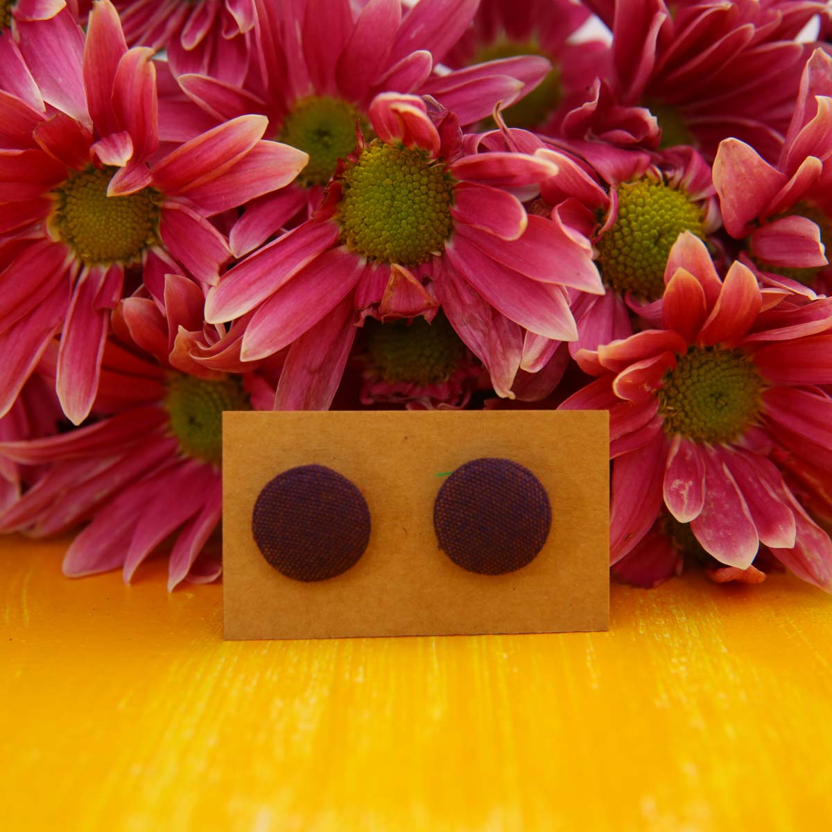 Coffee Handloom Stud Earrings