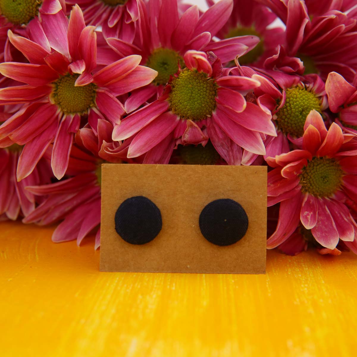 Midnight Handloom Stud Earrings