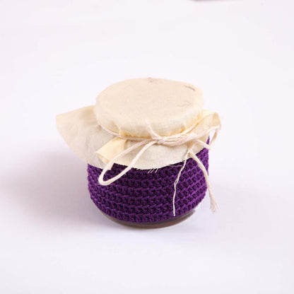 Lavender Crochet Candle