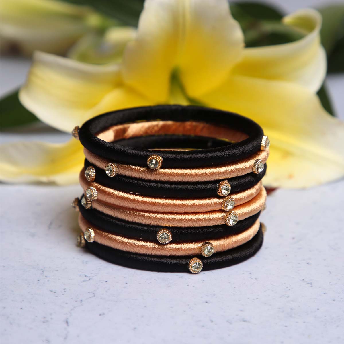 Black Bronze Bangle Set