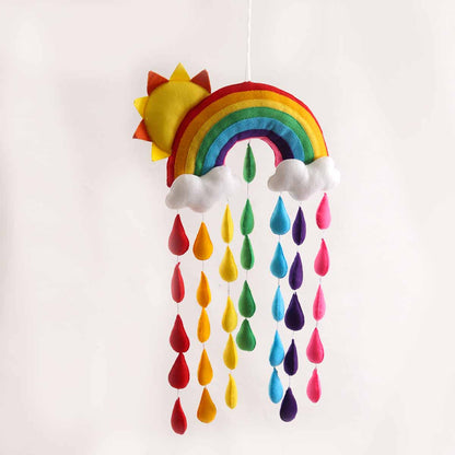 No Rain, No Rainbow Felt Mobile