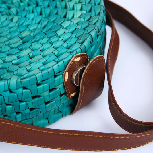 Turquoise Palmyra Cross Body Bag