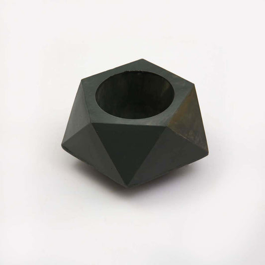 Black Polygon Planter