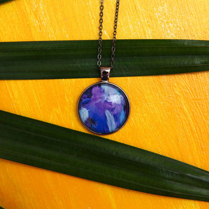 Blue Feather Necklace