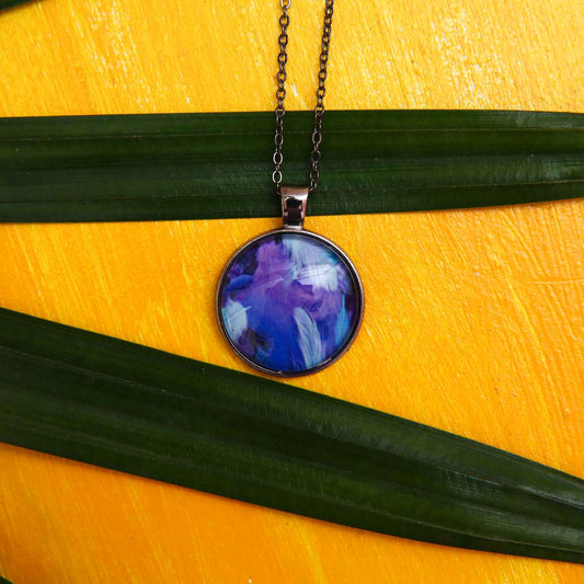 Blue Feather Necklace