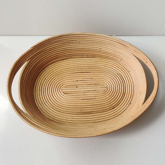 Cane Bread Basket With Warming Liner