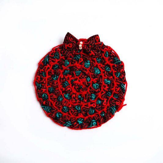 Christmas Wreath Fabric Coaster