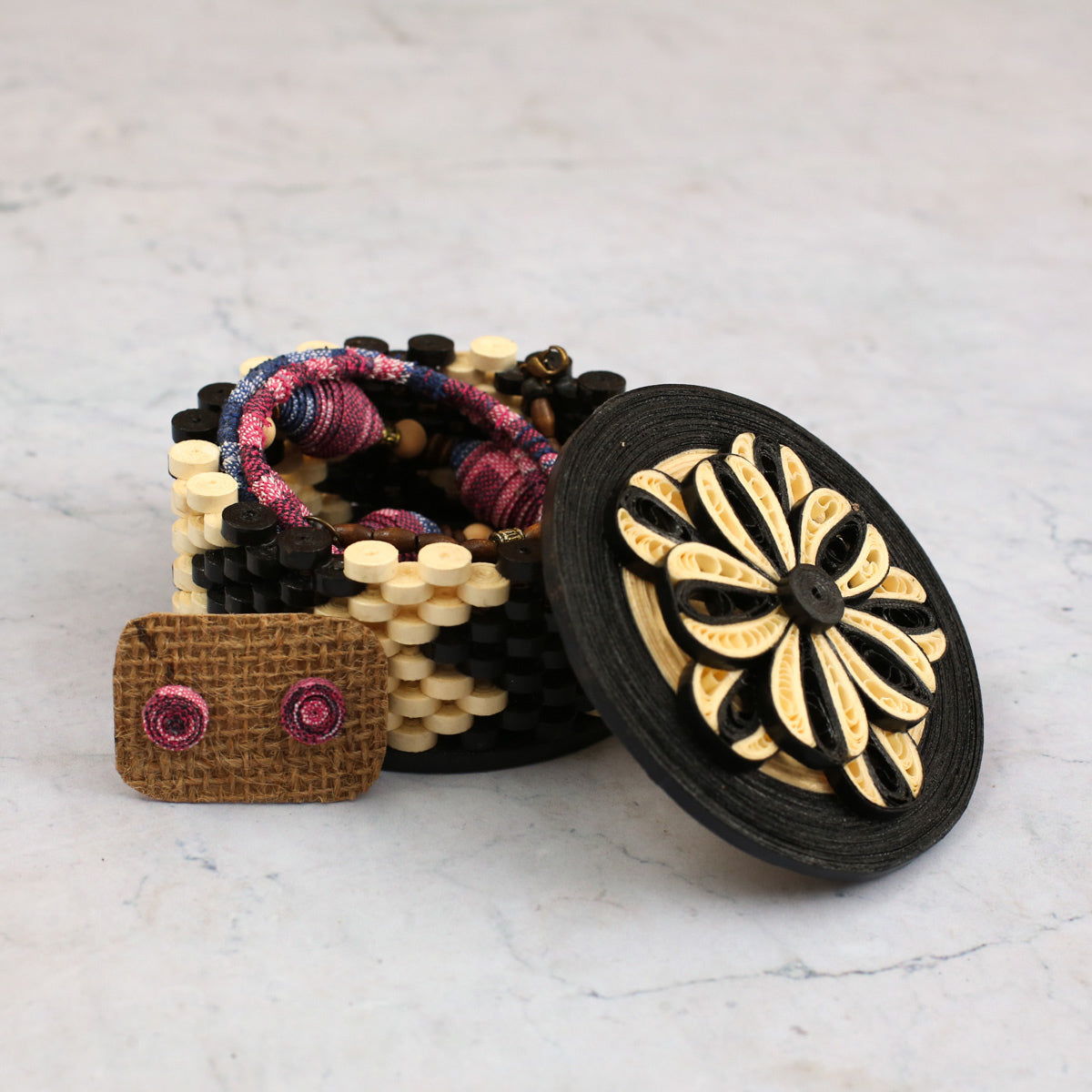 Large Charcoal Paper Jewellery Box