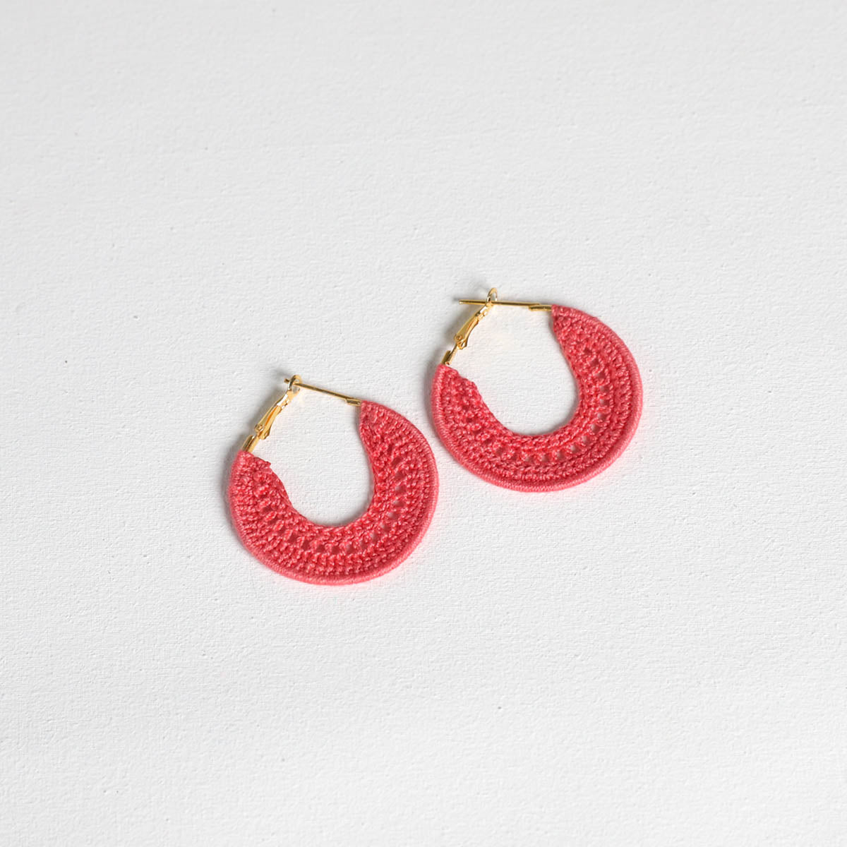 Coral Crotchet Earrings