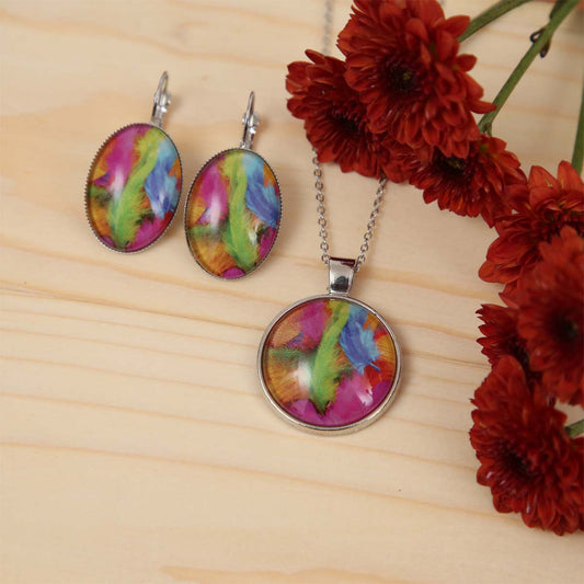 Feather Boa Jewellery Set