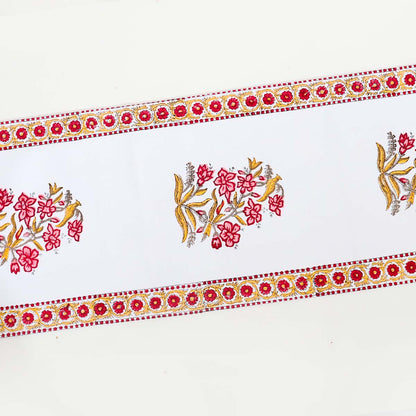 Mustard Garden Block Printed Table Runner