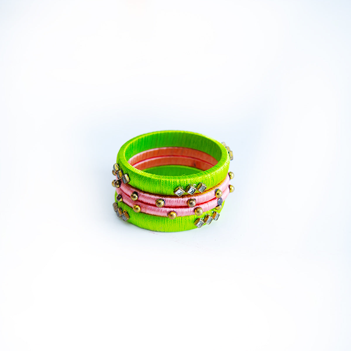 Lime Green Thread Bangles