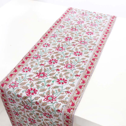 Bloom Block Printed Table Runner