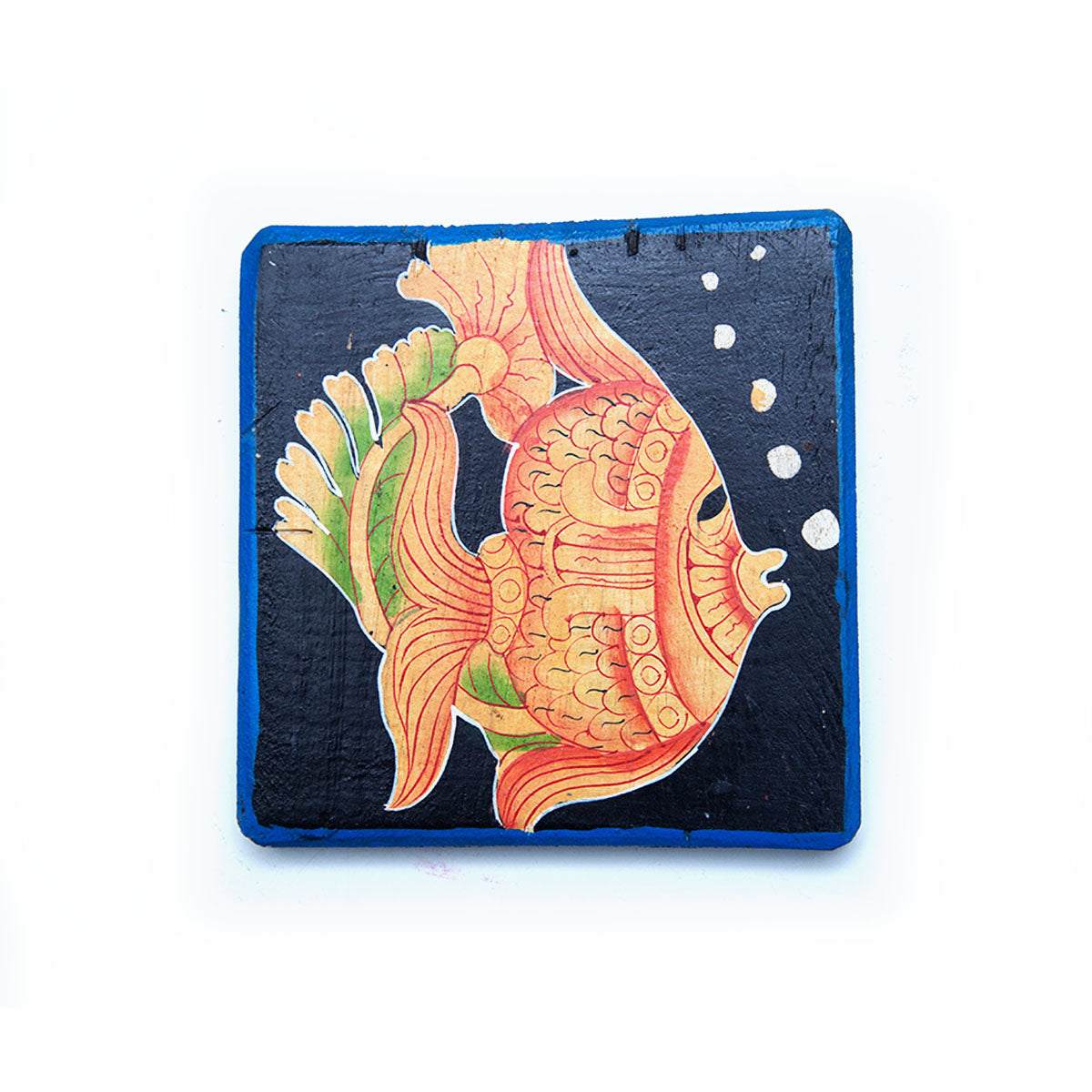 Blow Fish Traditional Wooden Coaster