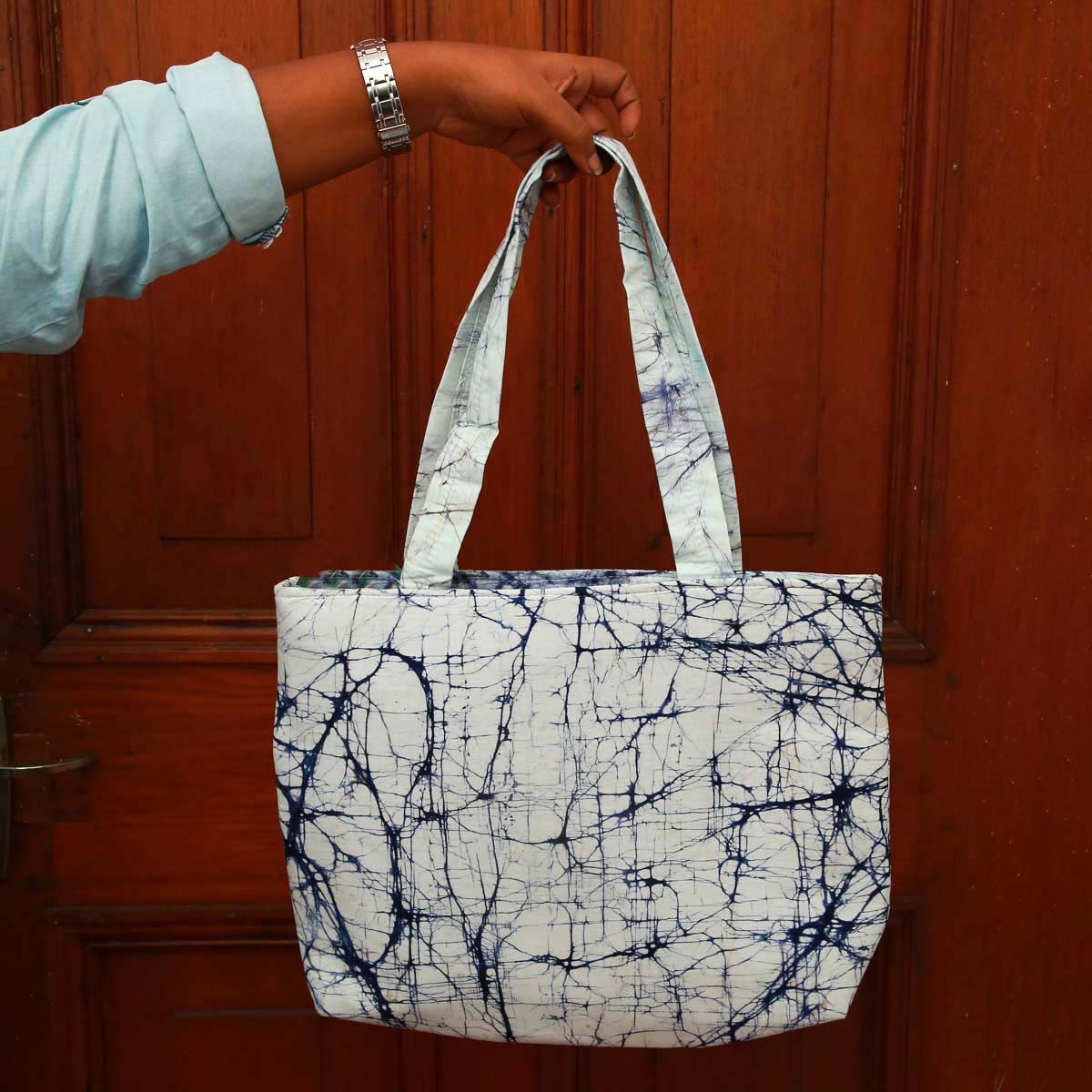 Blue Batik Tote