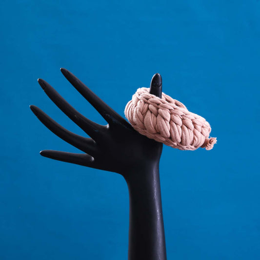 Dusty Rose Crochet Bracelet