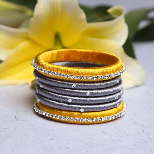 Silver & Gold Bangle Set