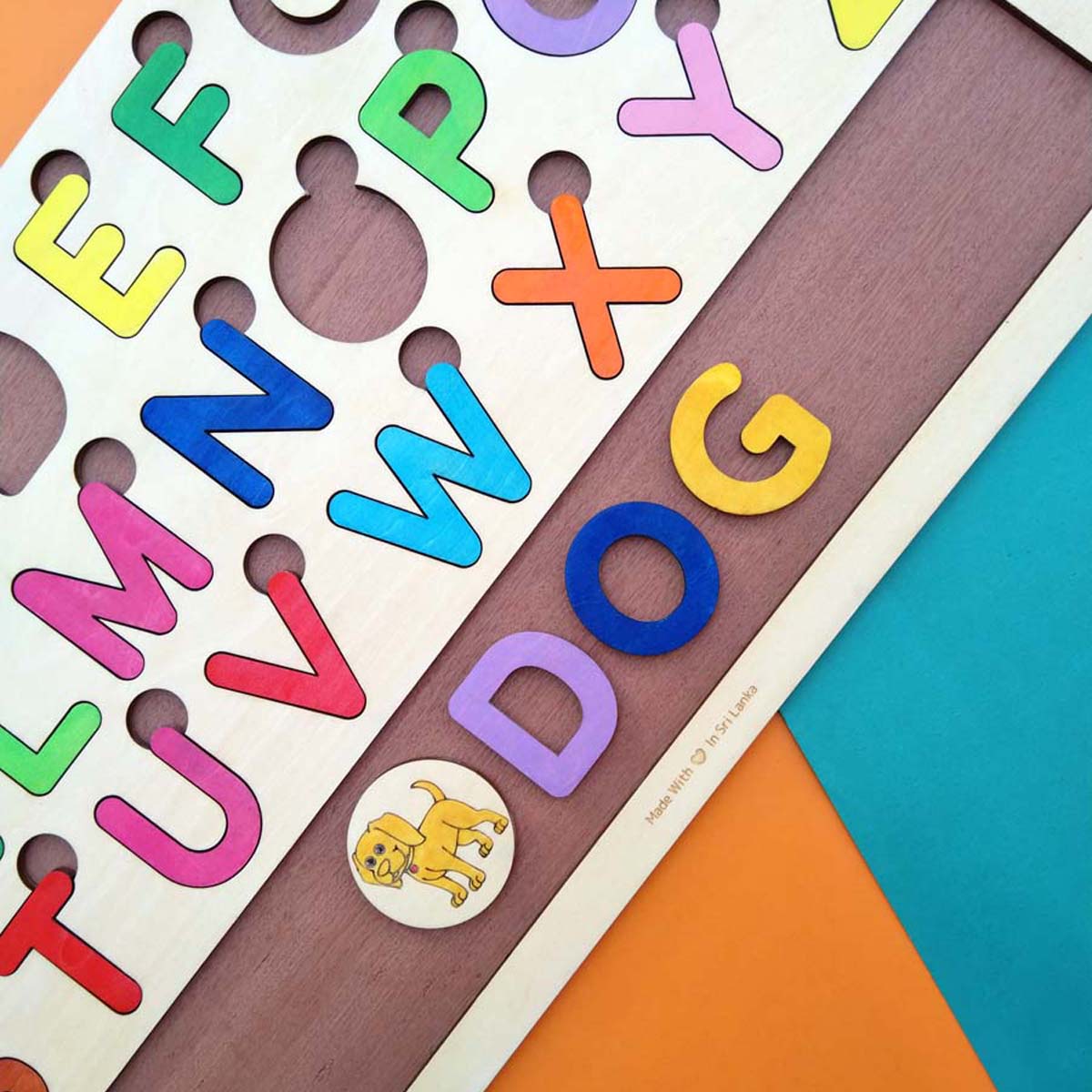 Wooden English Alphabet Activity Board