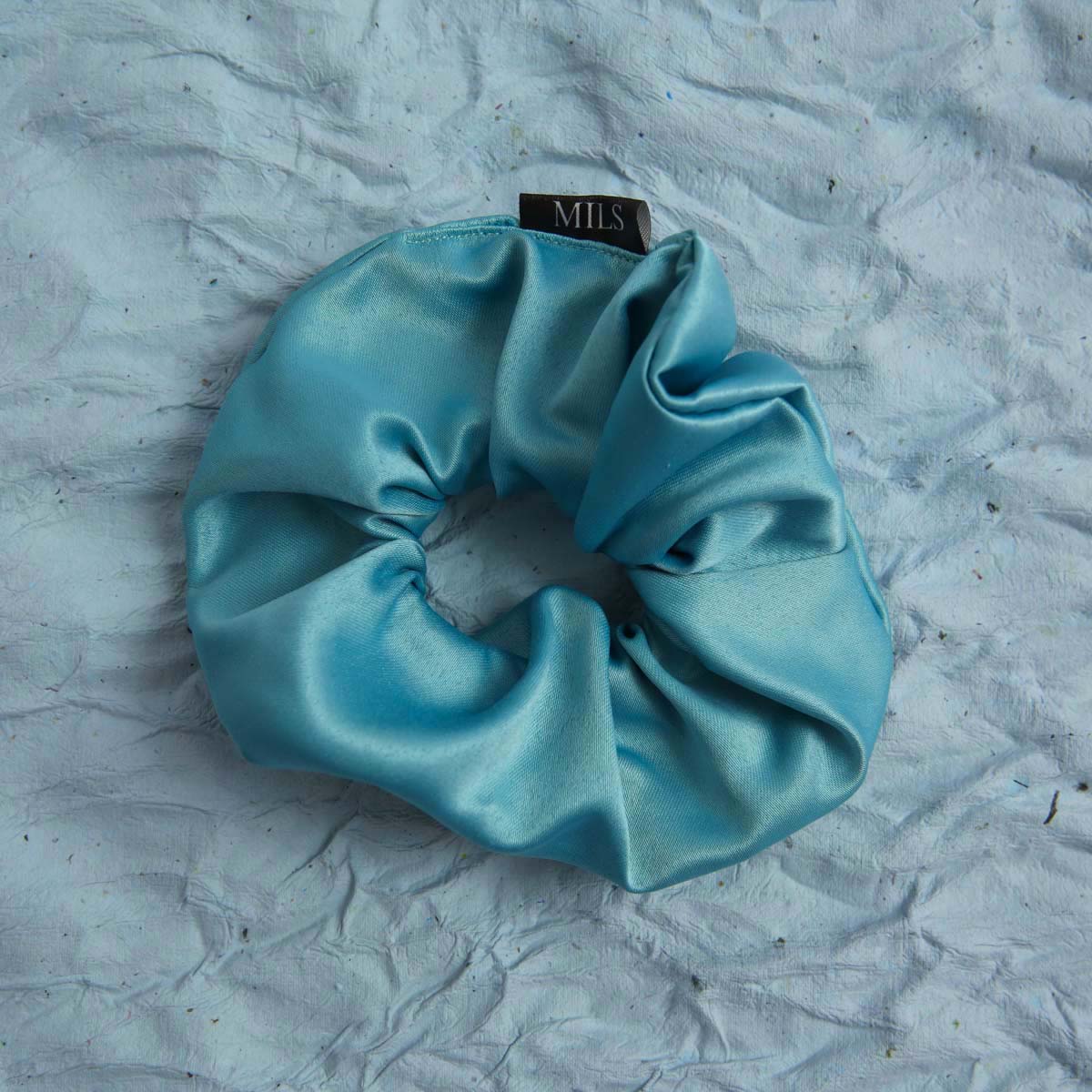 Cloudless Skies Satin Scrunchie