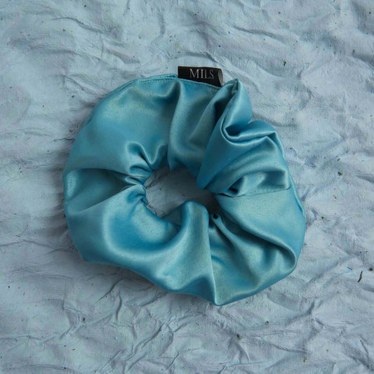Cloudless Skies Satin Scrunchie