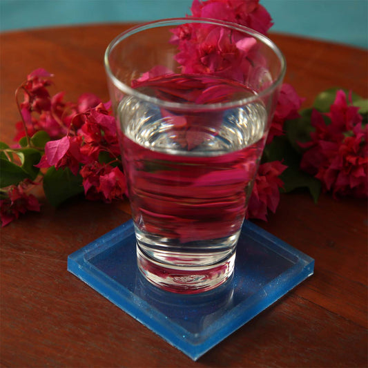 Blue Resin Coasters
