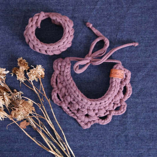 Mauve Necklace &amp; Bracelet Set