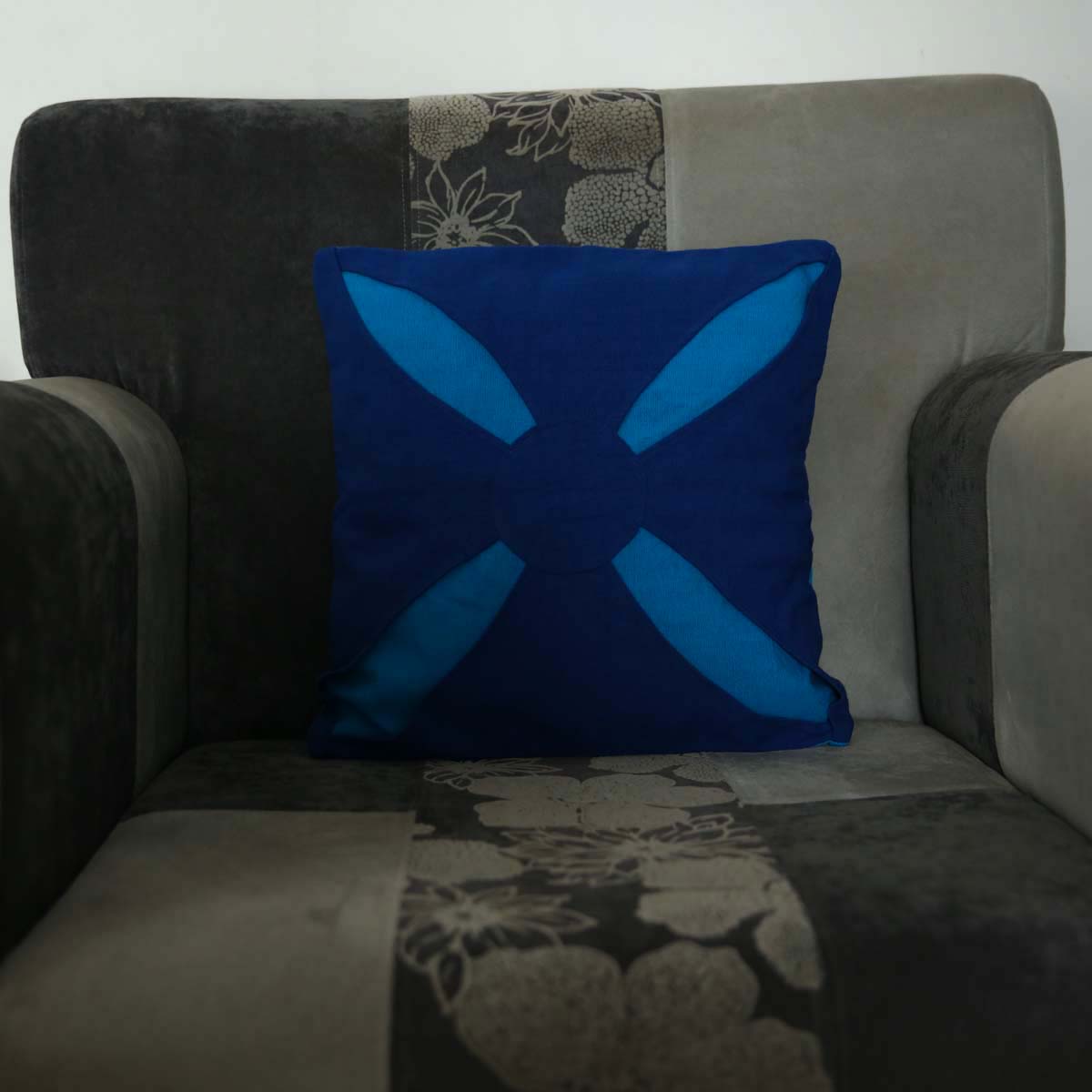 Azure Handloom Cushion Cover