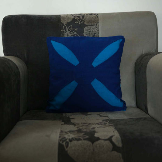 Azure Handloom Cushion Cover