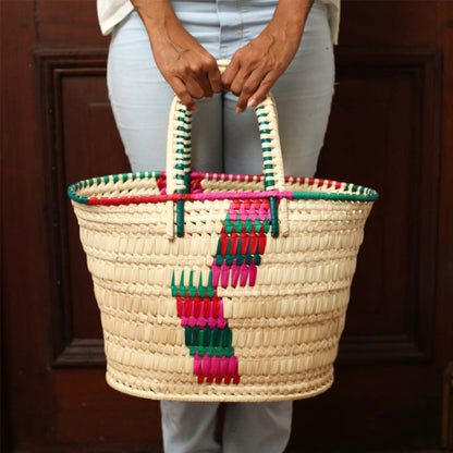 Zig Zag Palmyra Shopping Basket