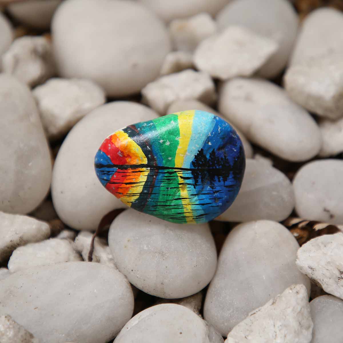 Psychedelic Lake Stone