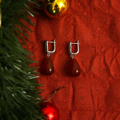 Garnet Drop Earrings