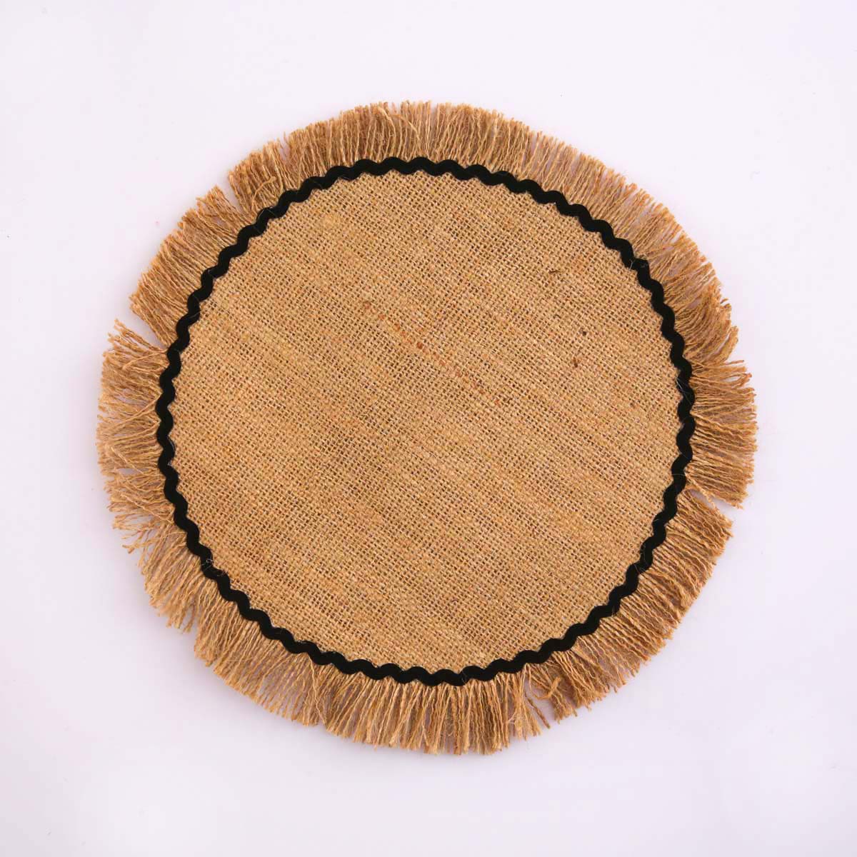 Natural Burlap Round Placemat Set
