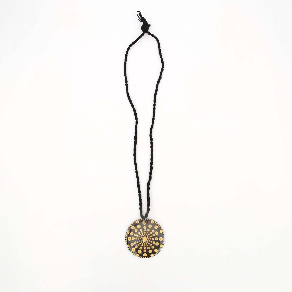 Dotted Gold Mandala Necklace