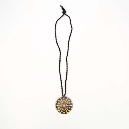 Dotted Gold Mandala Necklace
