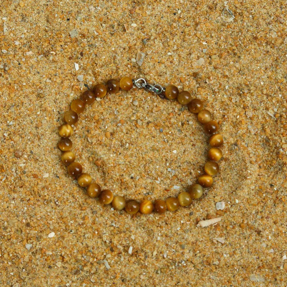 Stainless Steel Gold Tiger's Eye Bracelet