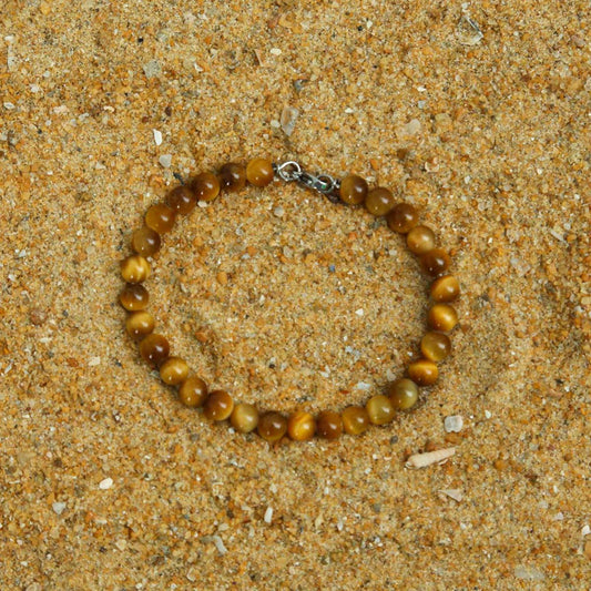 Stainless Steel Gold Tiger's Eye Bracelet