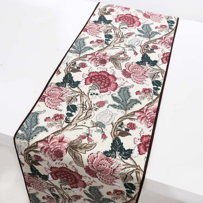 Floral Block Printed Table Runner