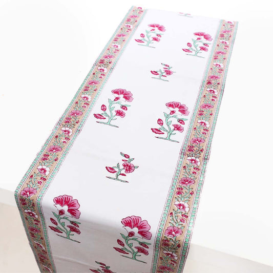 Fauna Block Printed Table Runner