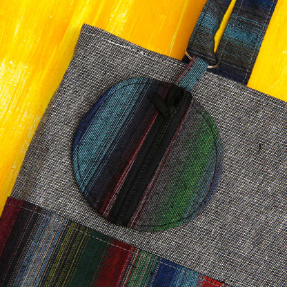 Grey Tote With Earphone Pouch