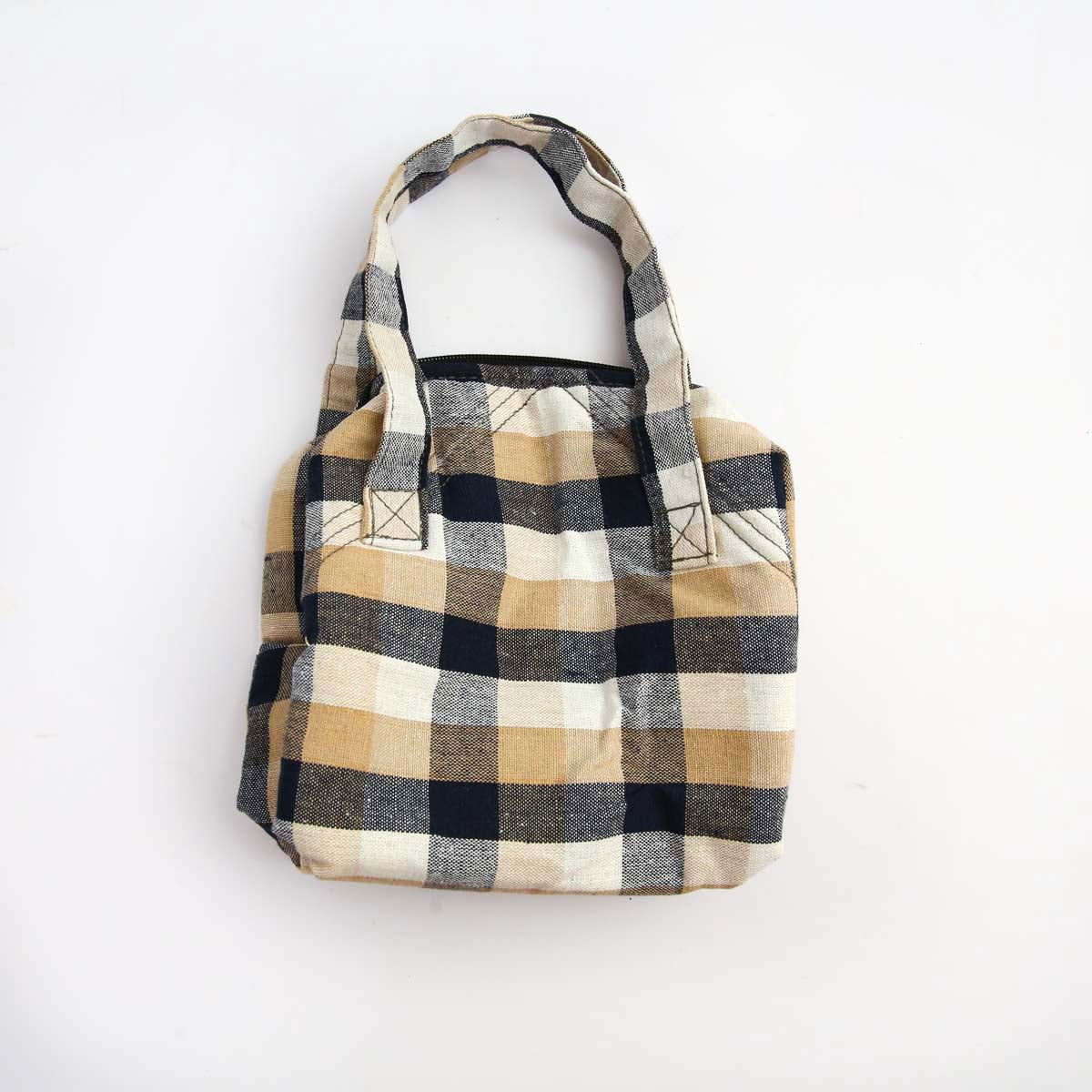 Checked Handloom Lunch Bag