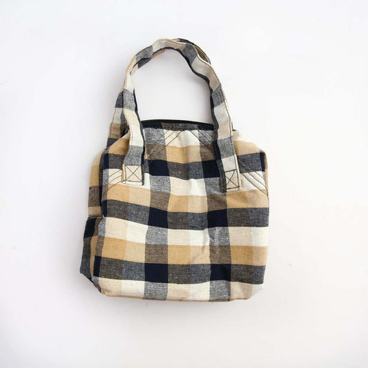 Checked Handloom Lunch Bag