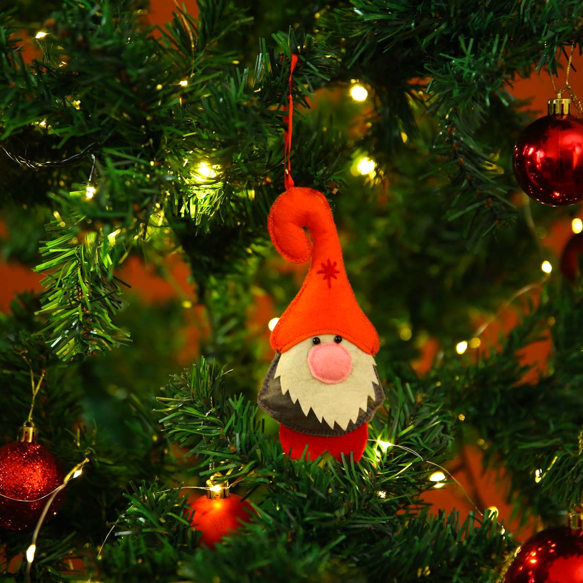 Orange Gnome Ornament