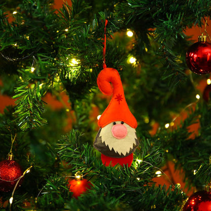 Orange Gnome Ornament