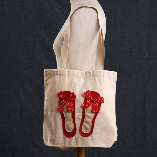 Red Ballet Flats Tote Bag