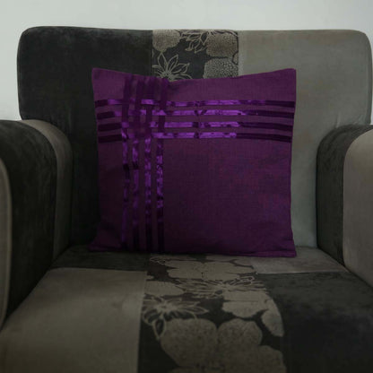 Mauve Handloom Cushion Cover